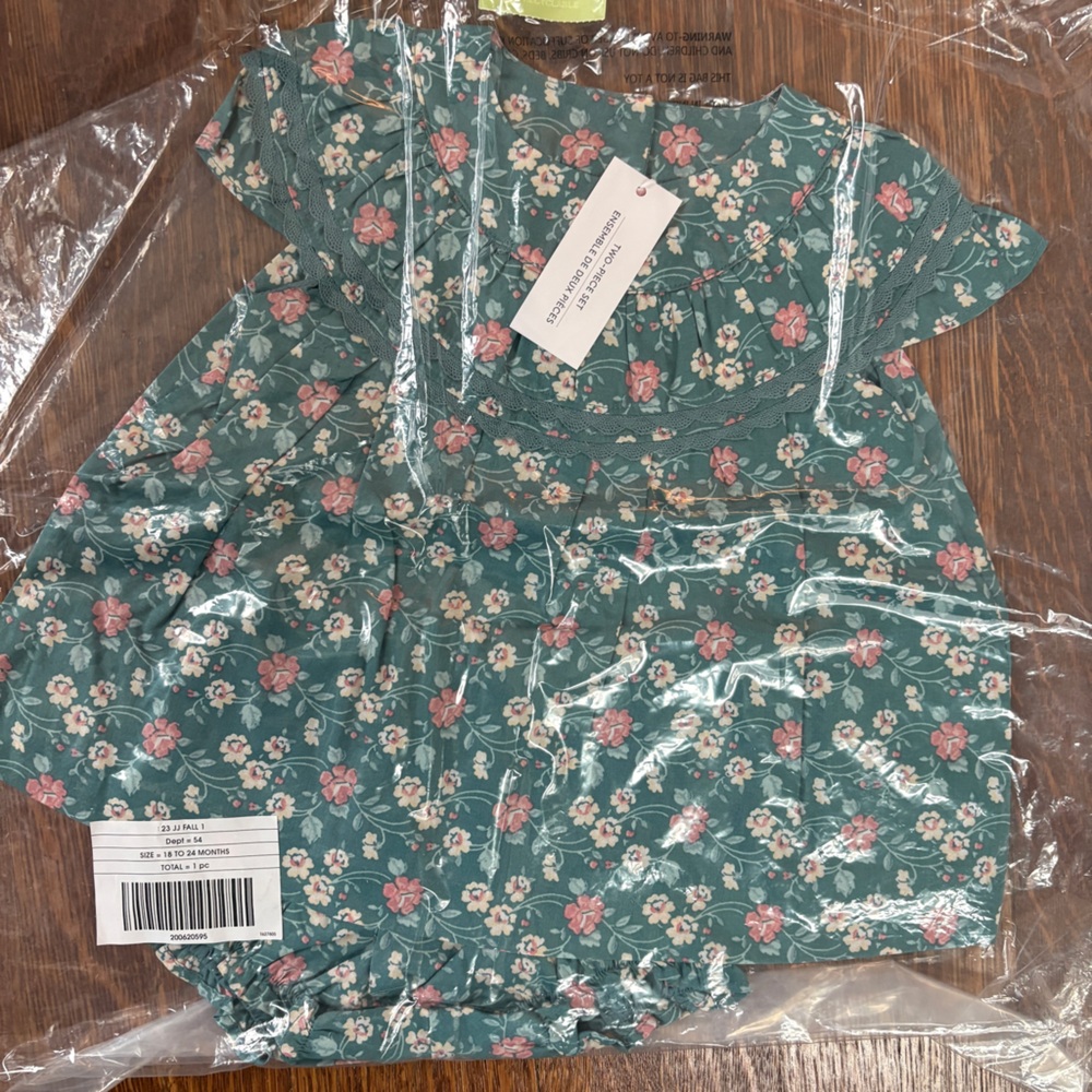 Floral Green and Pink Top